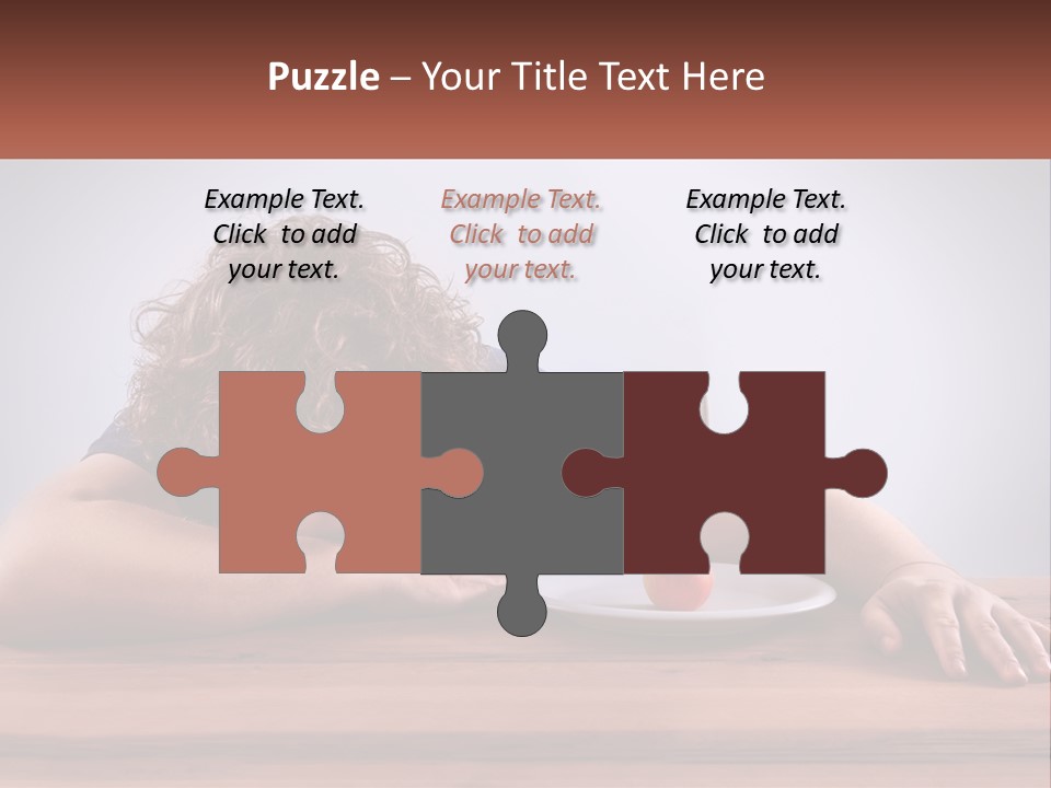 A Man Leaning Over A Table With A Plate Of Food On It PowerPoint Template