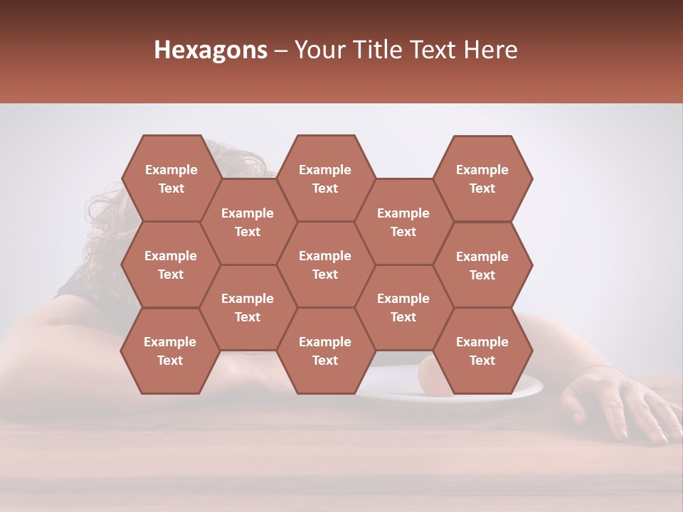 A Man Leaning Over A Table With A Plate Of Food On It PowerPoint Template