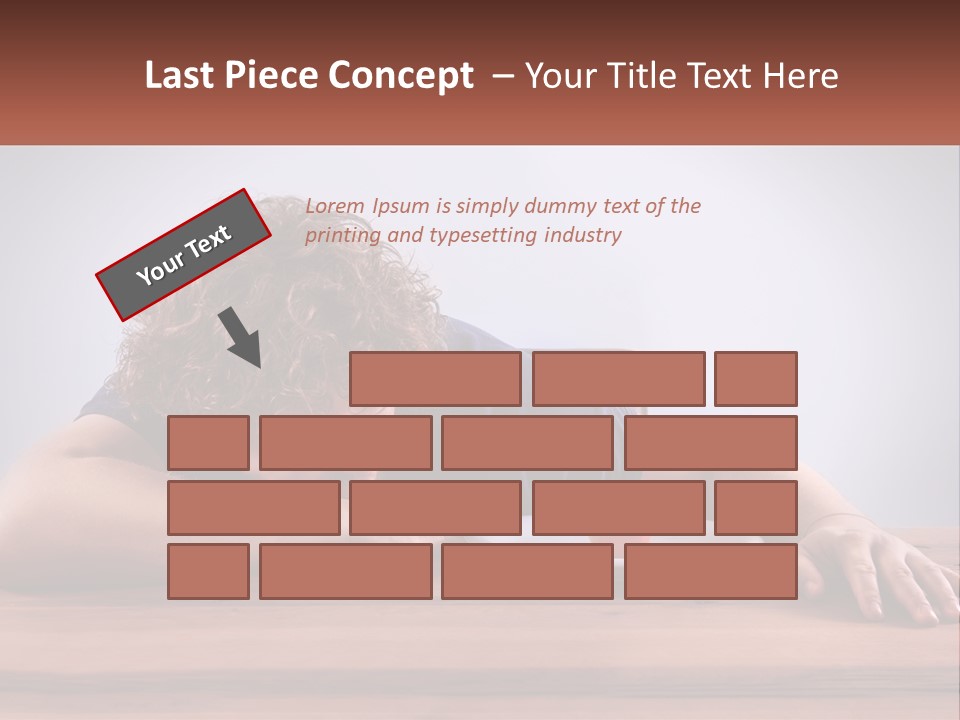 A Man Leaning Over A Table With A Plate Of Food On It PowerPoint Template