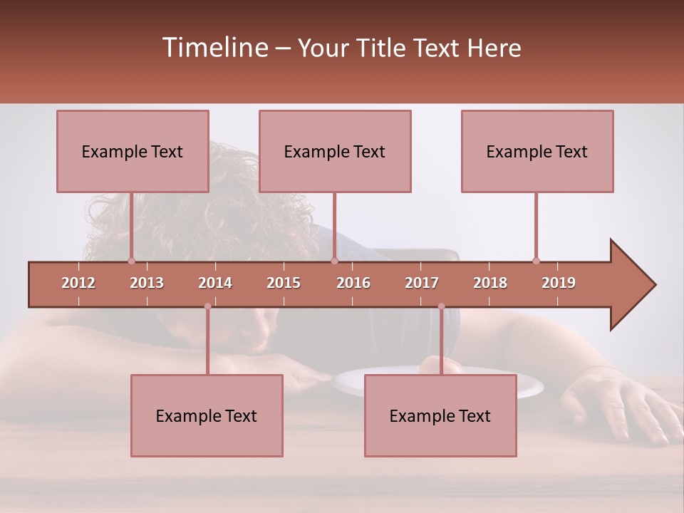 A Man Leaning Over A Table With A Plate Of Food On It PowerPoint Template