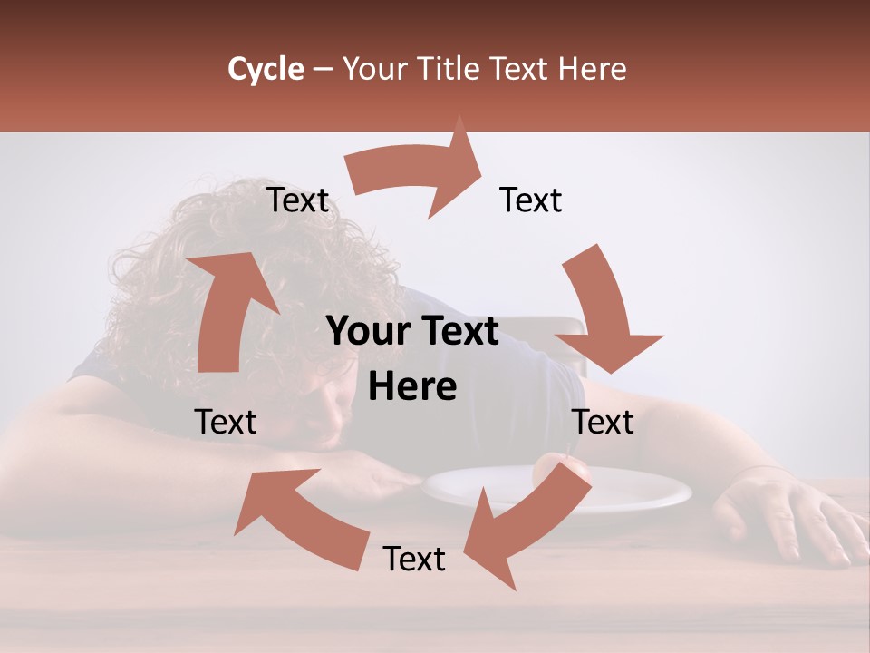 A Man Leaning Over A Table With A Plate Of Food On It PowerPoint Template