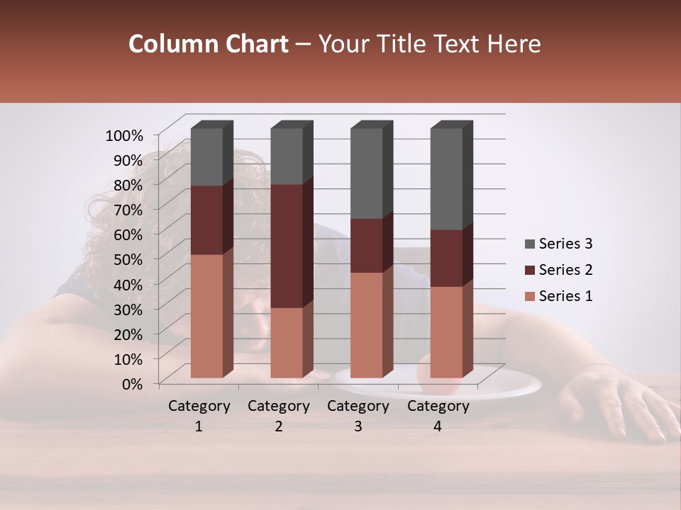 A Man Leaning Over A Table With A Plate Of Food On It PowerPoint Template