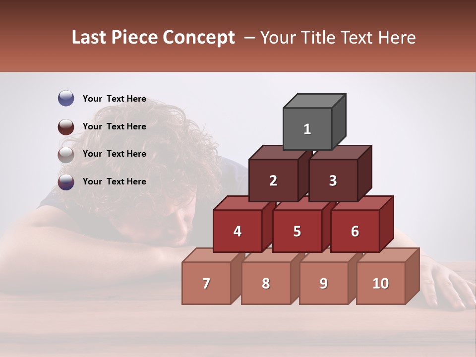 A Man Leaning Over A Table With A Plate Of Food On It PowerPoint Template