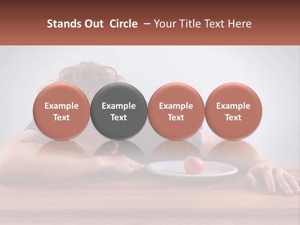 A Man Leaning Over A Table With A Plate Of Food On It PowerPoint Template