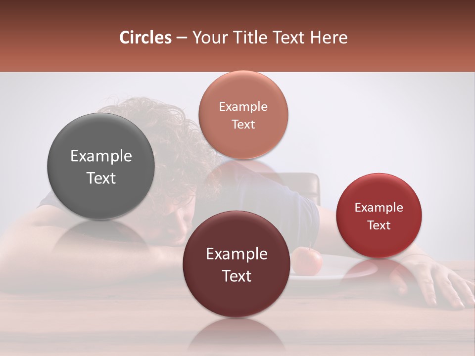 A Man Leaning Over A Table With A Plate Of Food On It PowerPoint Template