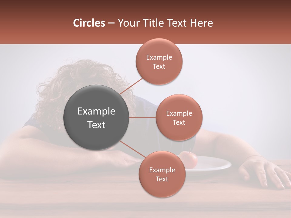 A Man Leaning Over A Table With A Plate Of Food On It PowerPoint Template