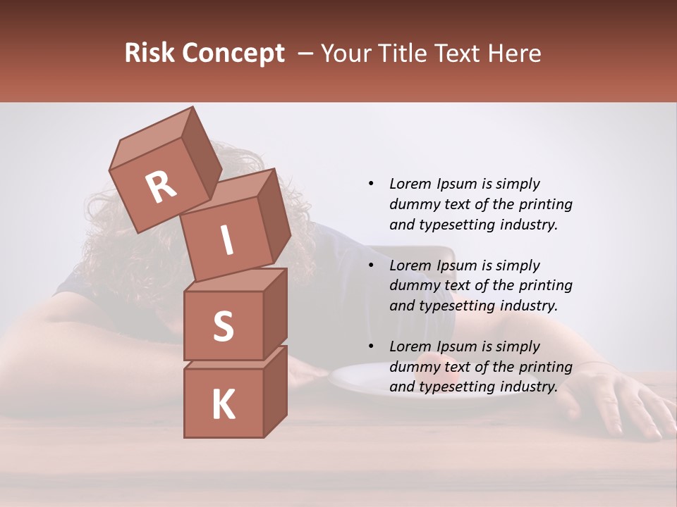 A Man Leaning Over A Table With A Plate Of Food On It PowerPoint Template