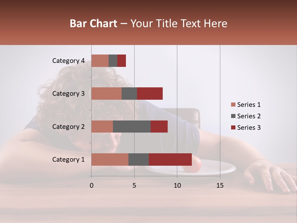 A Man Leaning Over A Table With A Plate Of Food On It PowerPoint Template