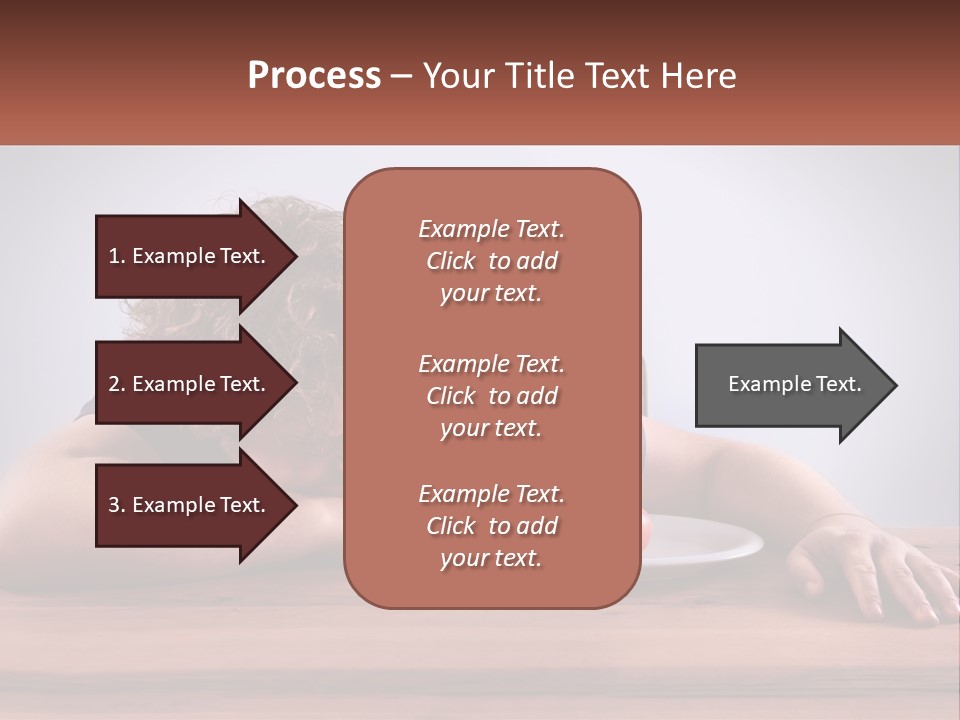 A Man Leaning Over A Table With A Plate Of Food On It PowerPoint Template