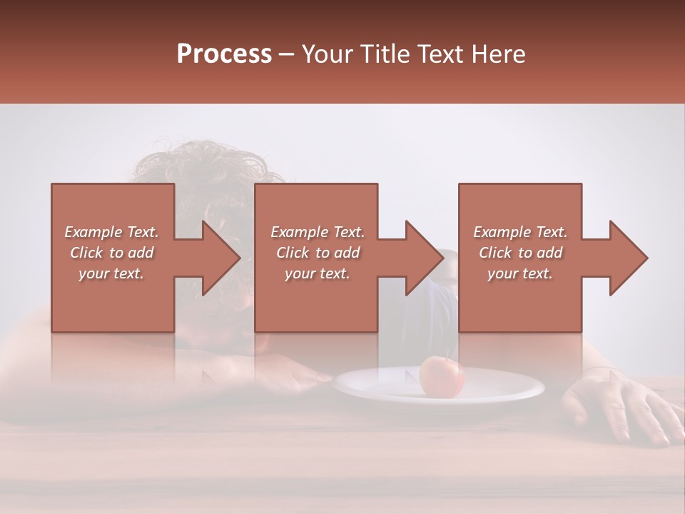 A Man Leaning Over A Table With A Plate Of Food On It PowerPoint Template