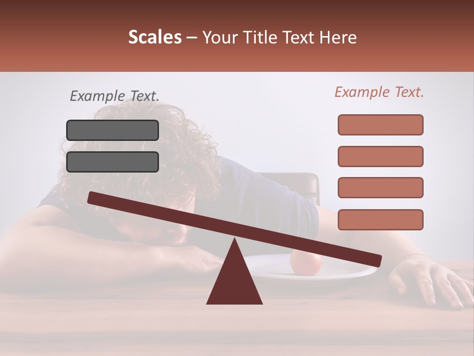 A Man Leaning Over A Table With A Plate Of Food On It PowerPoint Template