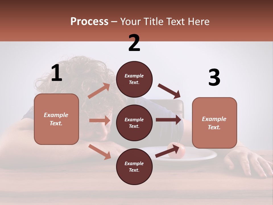 A Man Leaning Over A Table With A Plate Of Food On It PowerPoint Template