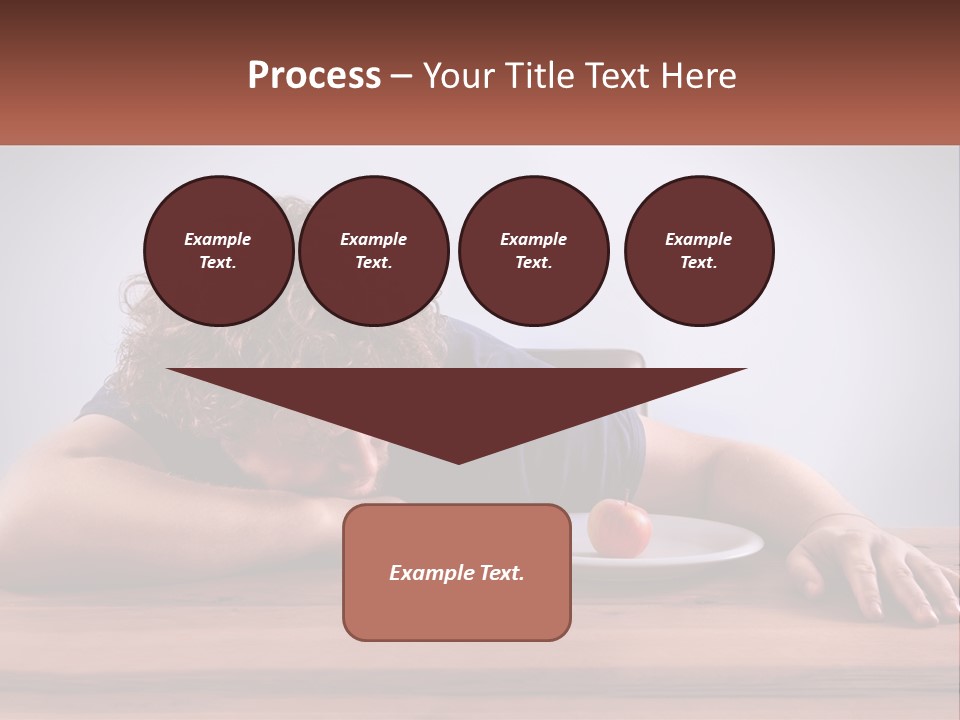 A Man Leaning Over A Table With A Plate Of Food On It PowerPoint Template