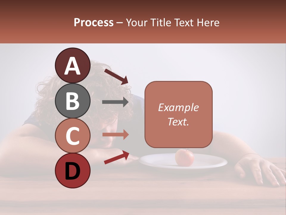 A Man Leaning Over A Table With A Plate Of Food On It PowerPoint Template