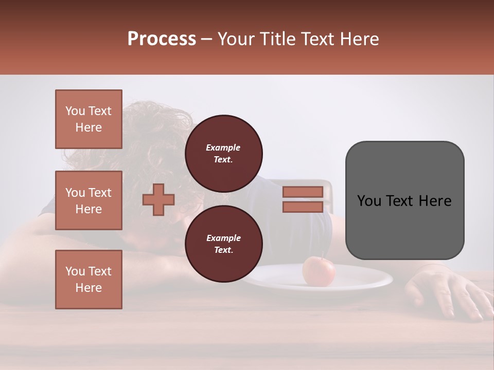 A Man Leaning Over A Table With A Plate Of Food On It PowerPoint Template