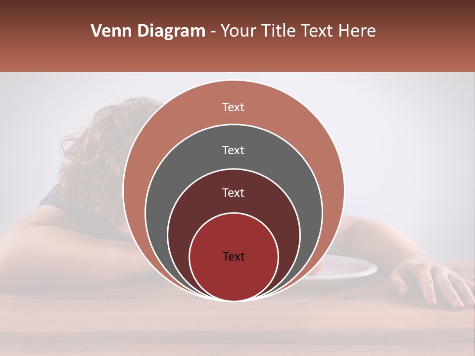 A Man Leaning Over A Table With A Plate Of Food On It PowerPoint Template