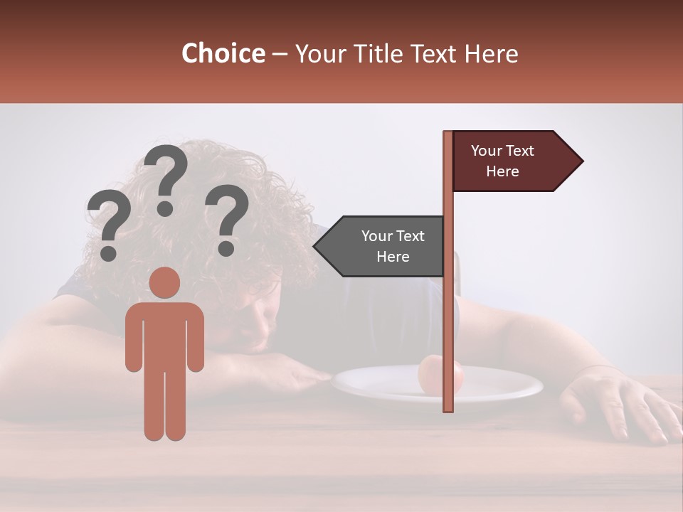 A Man Leaning Over A Table With A Plate Of Food On It PowerPoint Template