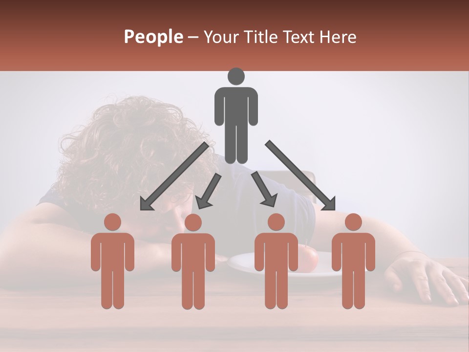 A Man Leaning Over A Table With A Plate Of Food On It PowerPoint Template