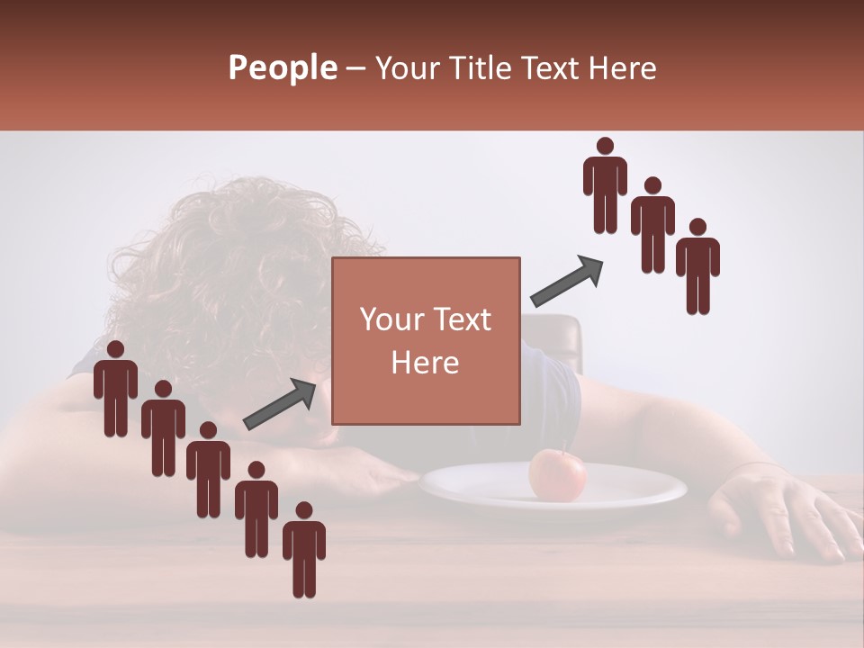 A Man Leaning Over A Table With A Plate Of Food On It PowerPoint Template