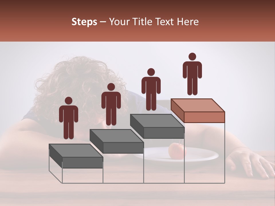 A Man Leaning Over A Table With A Plate Of Food On It PowerPoint Template