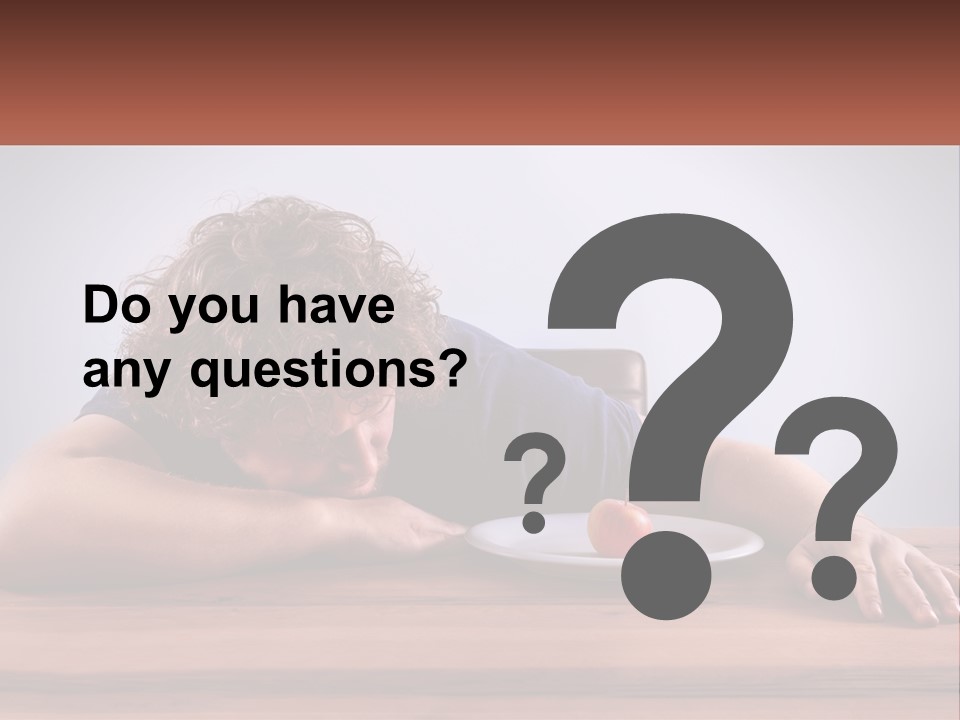 A Man Leaning Over A Table With A Plate Of Food On It PowerPoint Template