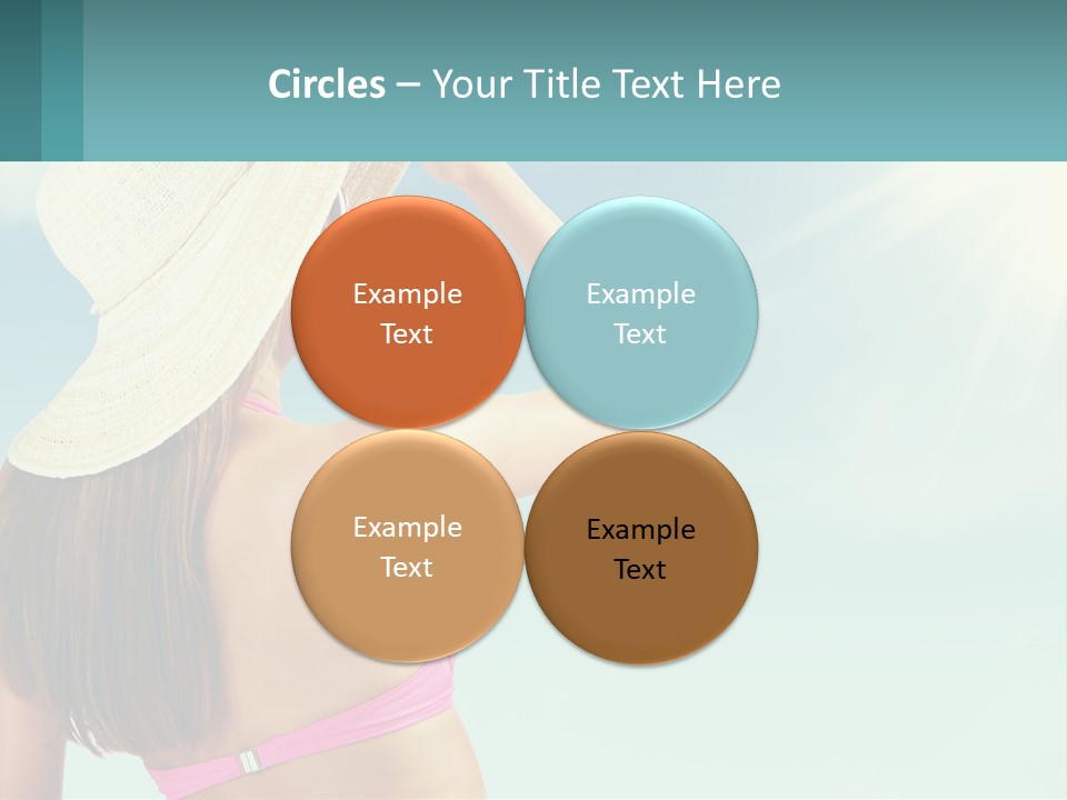 A Woman In A Hat Is Standing On The Beach PowerPoint Template