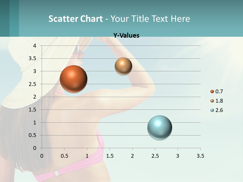 A Woman In A Hat Is Standing On The Beach PowerPoint Template