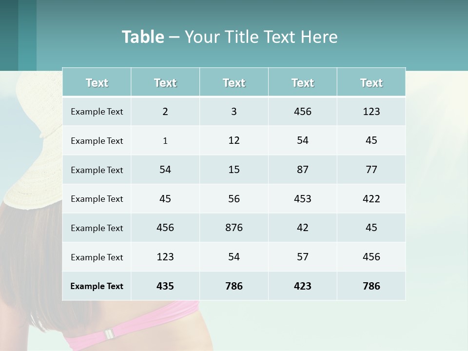 A Woman In A Hat Is Standing On The Beach PowerPoint Template