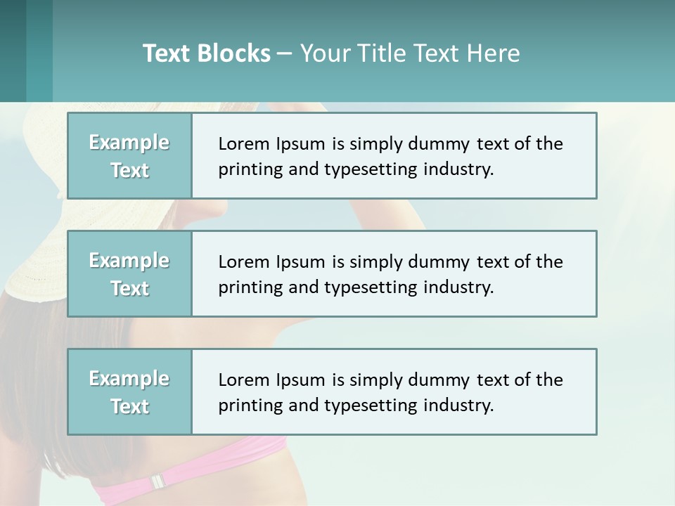 A Woman In A Hat Is Standing On The Beach PowerPoint Template