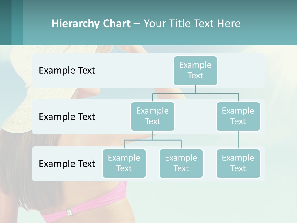 A Woman In A Hat Is Standing On The Beach PowerPoint Template