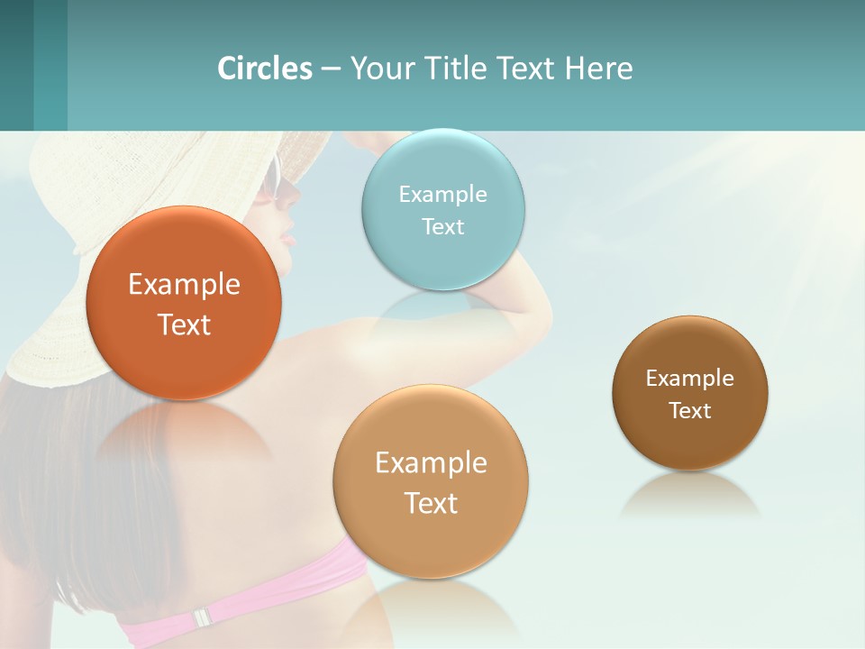 A Woman In A Hat Is Standing On The Beach PowerPoint Template