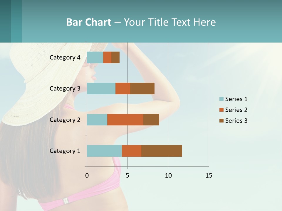 A Woman In A Hat Is Standing On The Beach PowerPoint Template