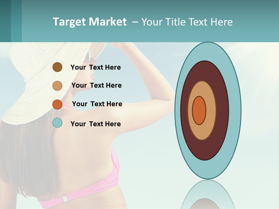 A Woman In A Hat Is Standing On The Beach PowerPoint Template