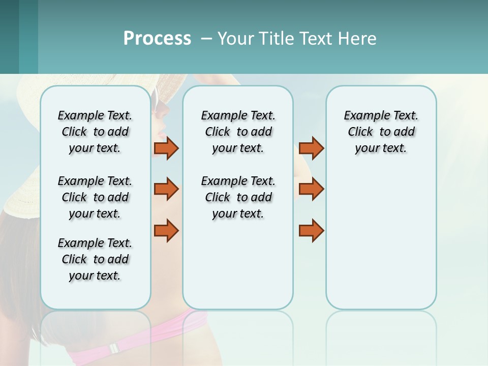 A Woman In A Hat Is Standing On The Beach PowerPoint Template