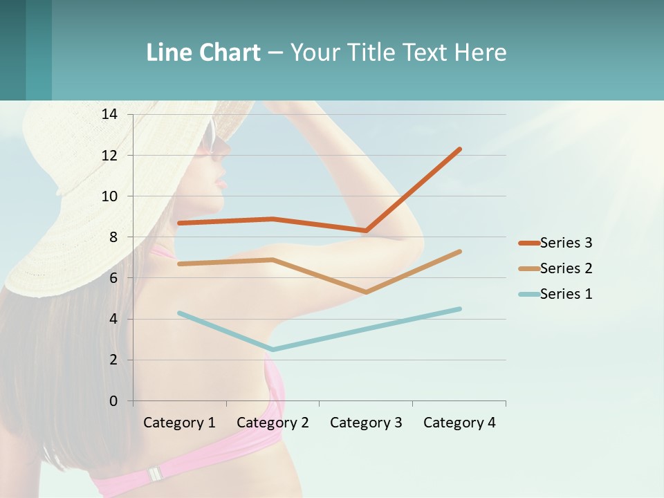 A Woman In A Hat Is Standing On The Beach PowerPoint Template