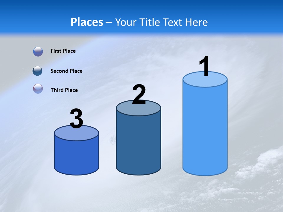 A Blue Planet With A White Disk In The Middle Of It PowerPoint Template