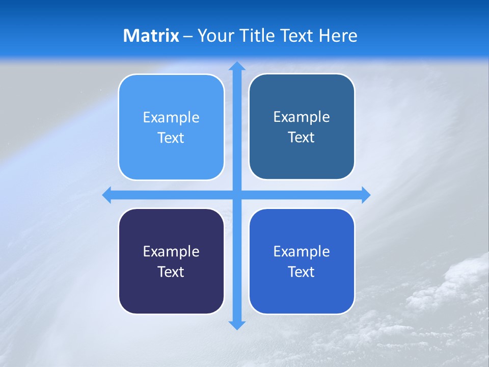 A Blue Planet With A White Disk In The Middle Of It PowerPoint Template
