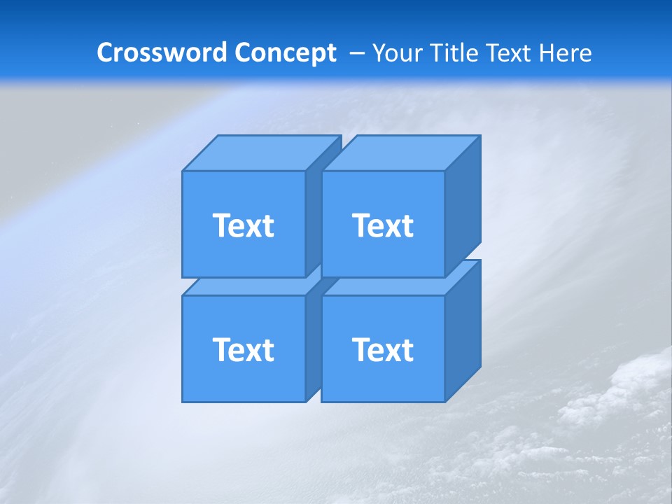 A Blue Planet With A White Disk In The Middle Of It PowerPoint Template