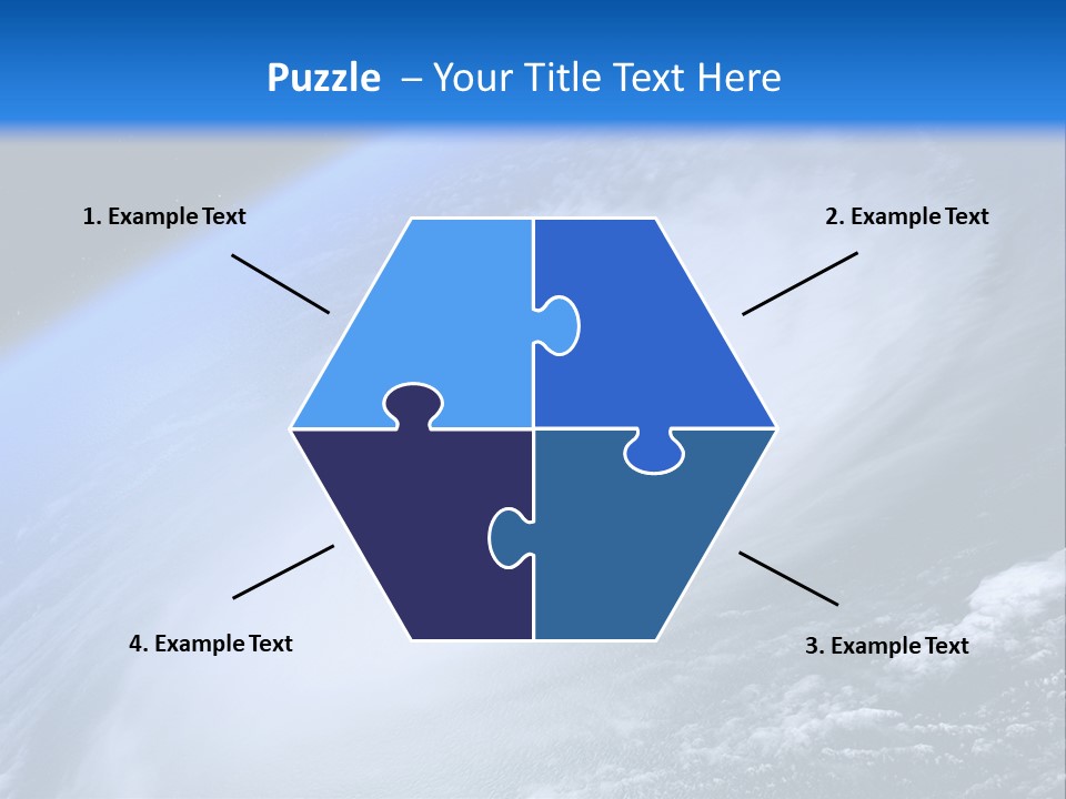 A Blue Planet With A White Disk In The Middle Of It PowerPoint Template
