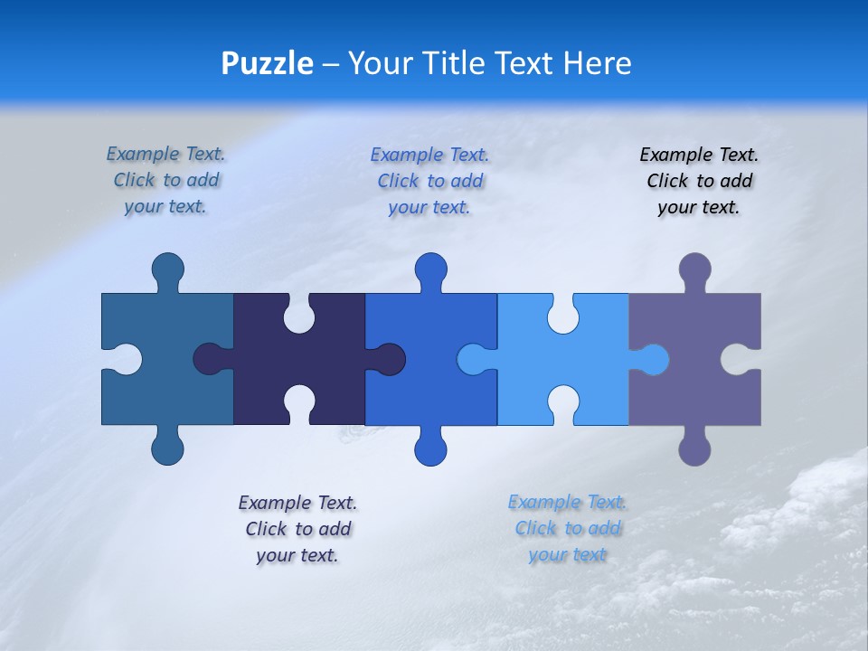 A Blue Planet With A White Disk In The Middle Of It PowerPoint Template