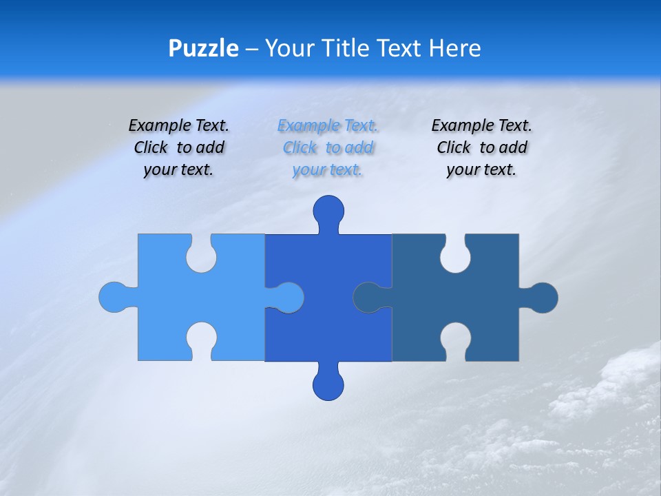 A Blue Planet With A White Disk In The Middle Of It PowerPoint Template