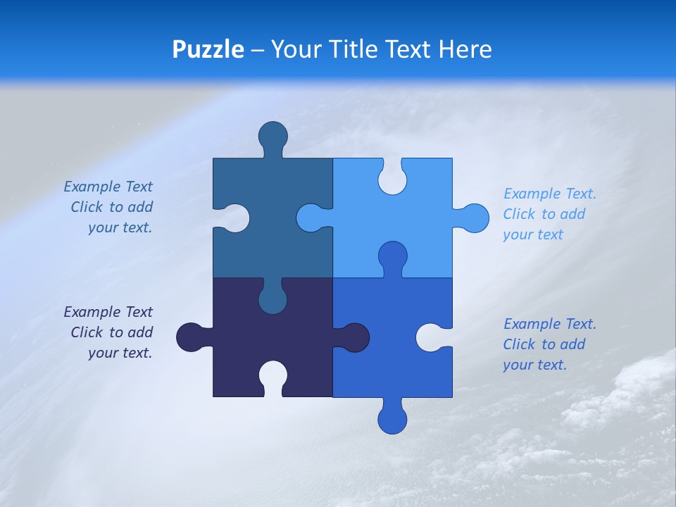 A Blue Planet With A White Disk In The Middle Of It PowerPoint Template