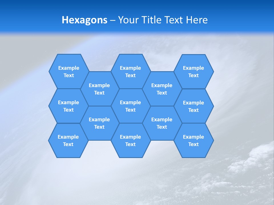 A Blue Planet With A White Disk In The Middle Of It PowerPoint Template