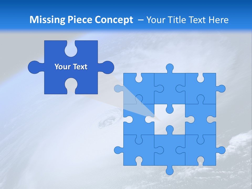 A Blue Planet With A White Disk In The Middle Of It PowerPoint Template