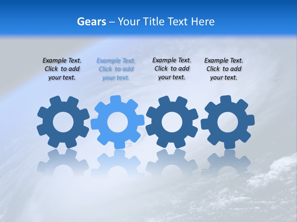 A Blue Planet With A White Disk In The Middle Of It PowerPoint Template