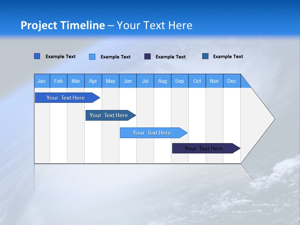 A Blue Planet With A White Disk In The Middle Of It PowerPoint Template
