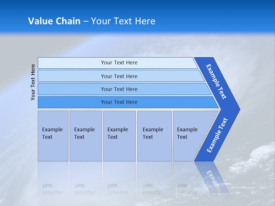 A Blue Planet With A White Disk In The Middle Of It PowerPoint Template
