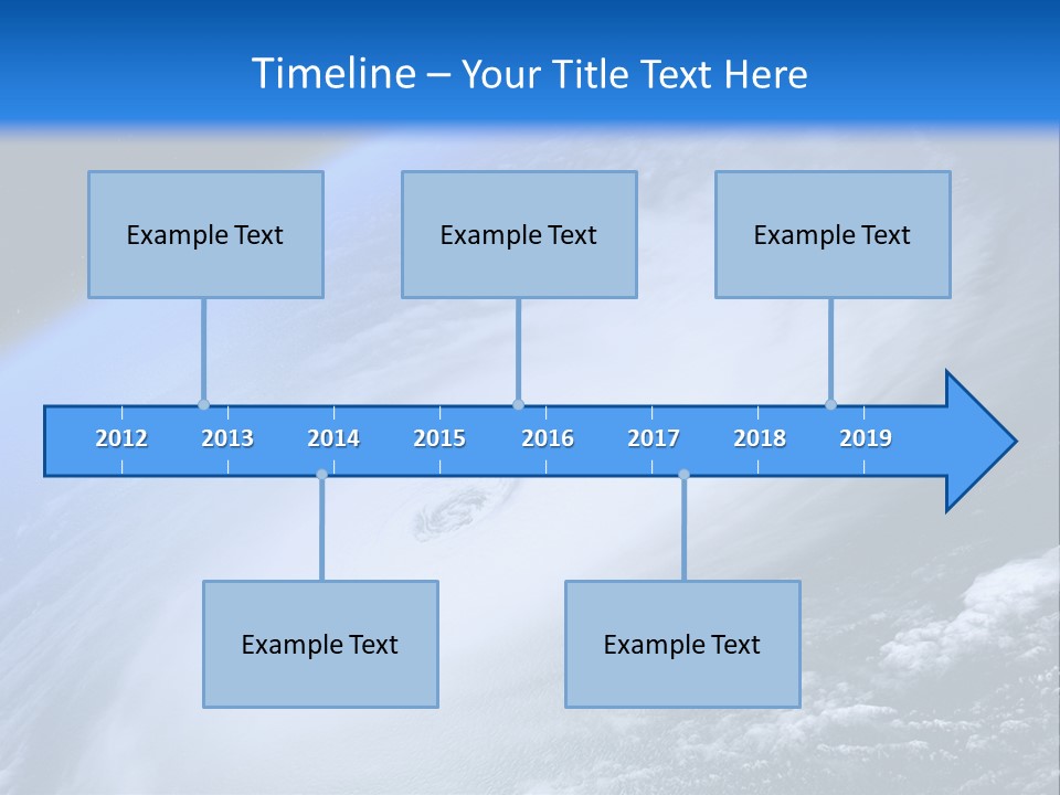 A Blue Planet With A White Disk In The Middle Of It PowerPoint Template