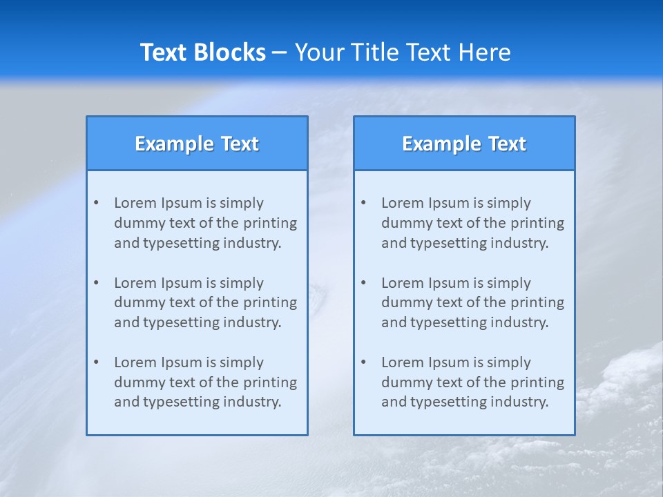 A Blue Planet With A White Disk In The Middle Of It PowerPoint Template