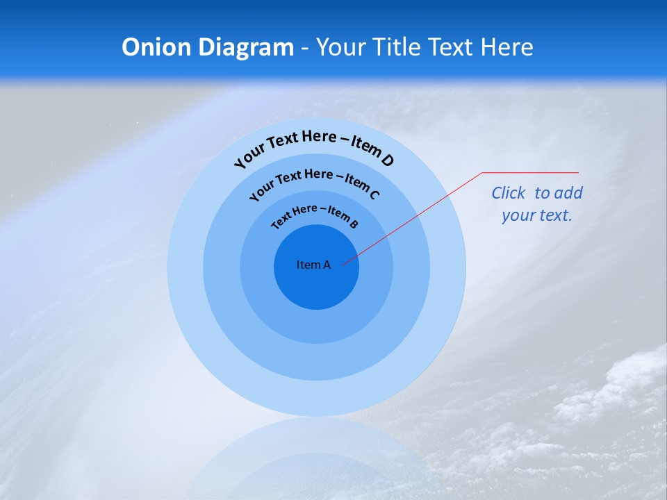 A Blue Planet With A White Disk In The Middle Of It PowerPoint Template